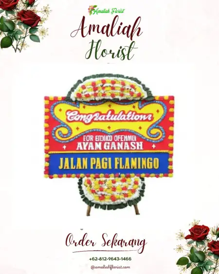 Sewa Papan Bunga Tritik